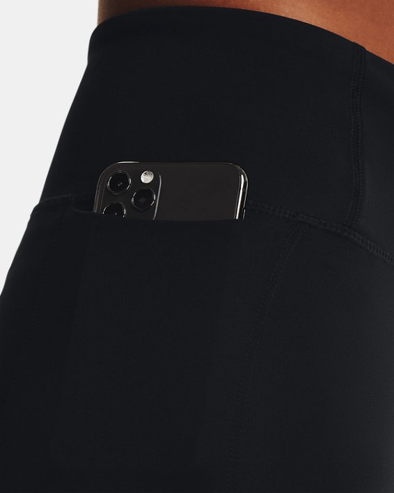 女士UA Speedpocket Wave 7/8貼身褲, Black, pdpMainDesktop image number 4
